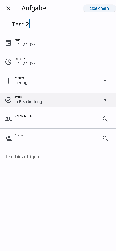 Aufgabe bearbeiten