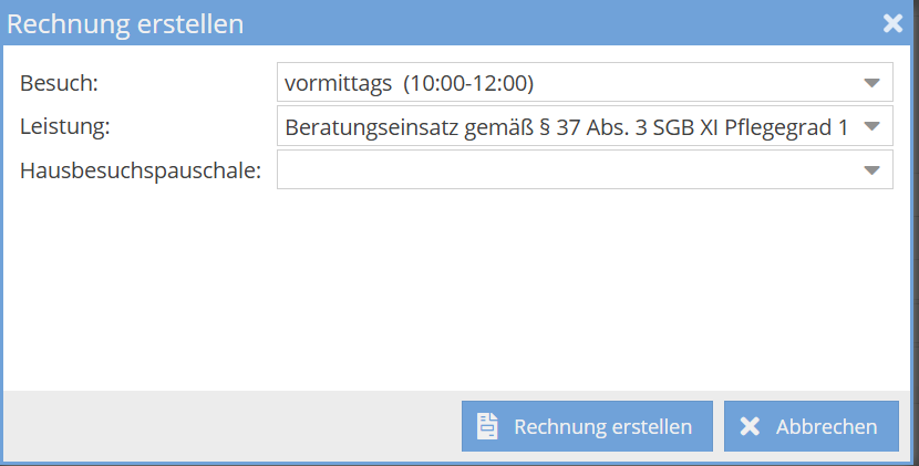 Rechnung erstellen