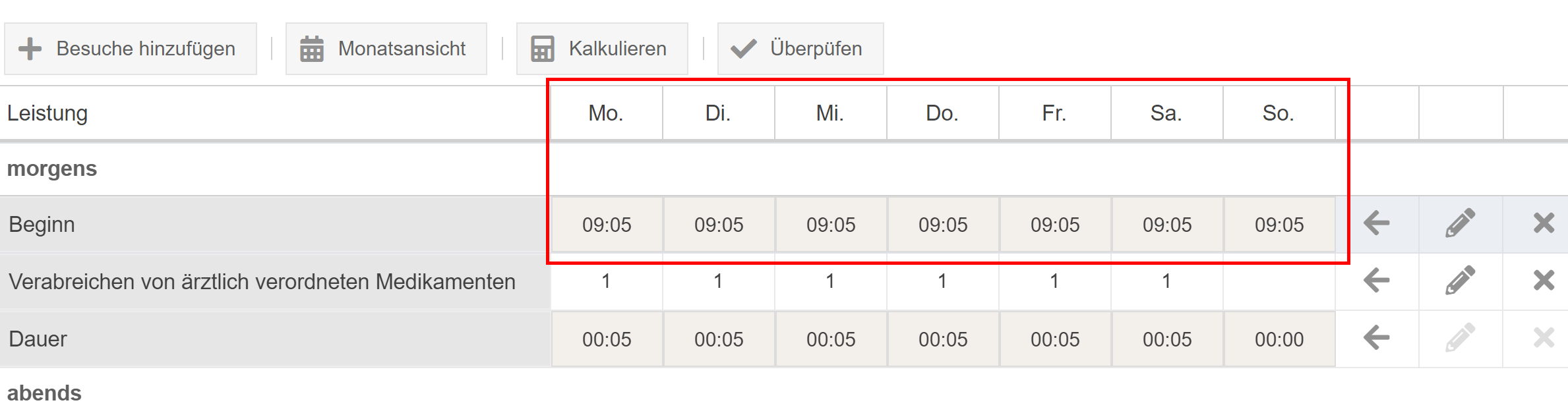 Besuchszeit