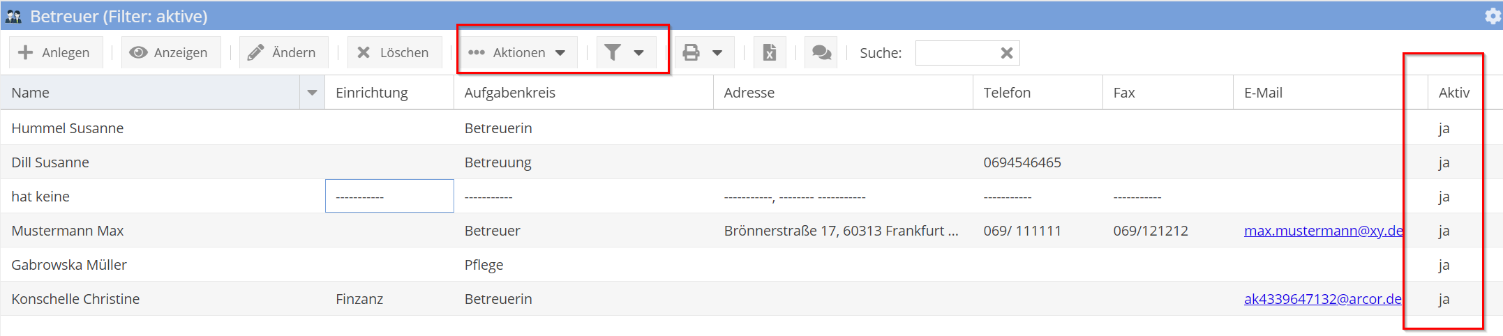 List der Beteuer
