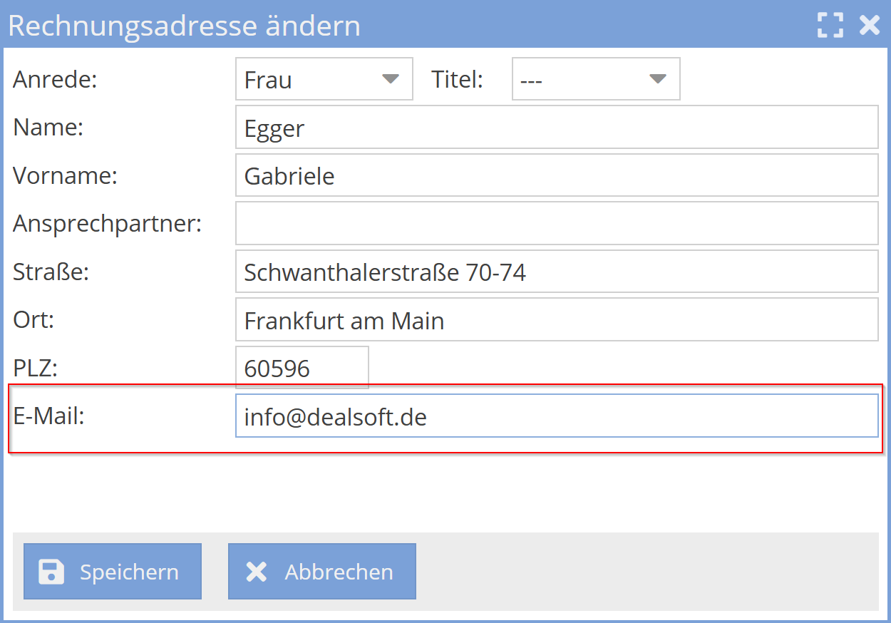 E-Rechnung Email