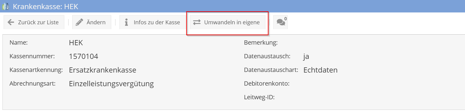 System-Krankenkasse in eigene umwandeln