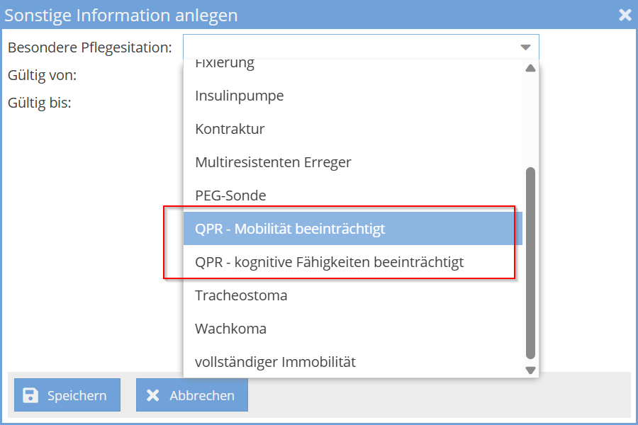QPR-Merkmale am Klienten