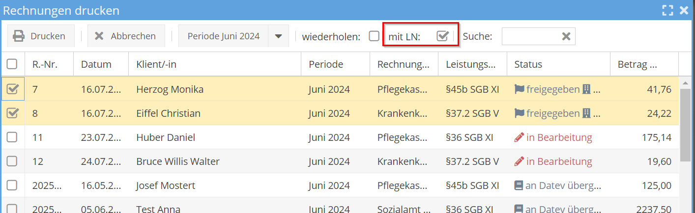 Leistungsnachweis