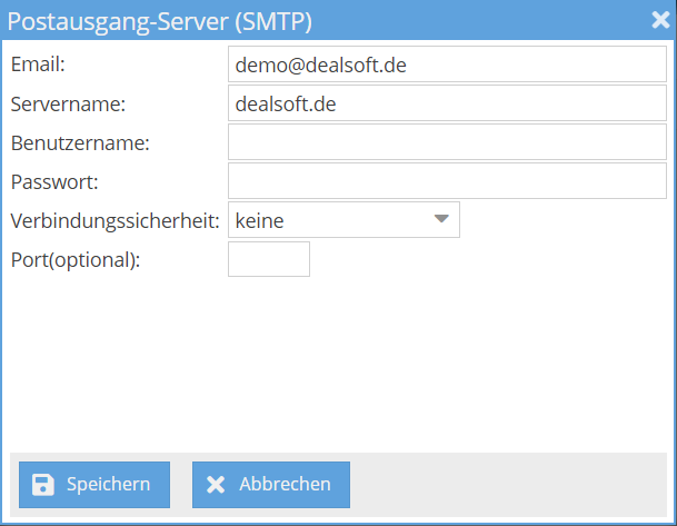 SMTP-Daten