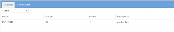 Eingänge anzeigen