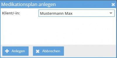 Medikationsplan anlegen