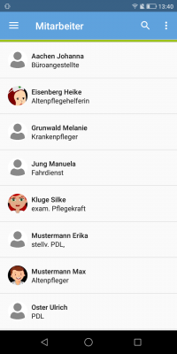 Mitarbeiter Liste