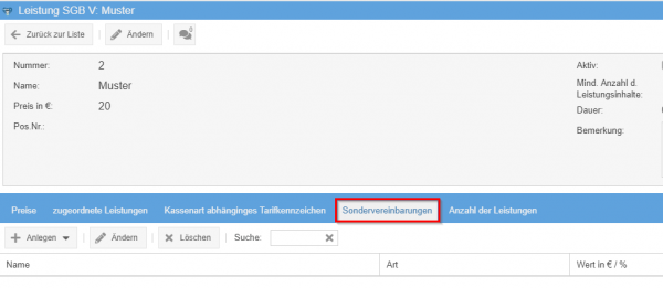 Sondervereinbarungen