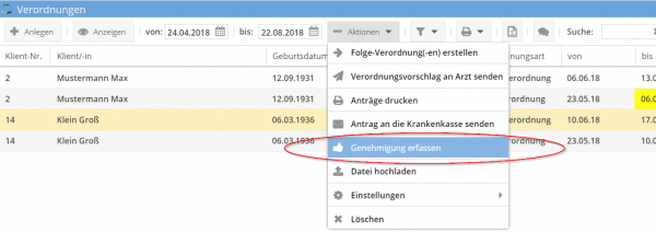 Verordnung genehmigen