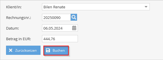 Zahlungseingang Buchen