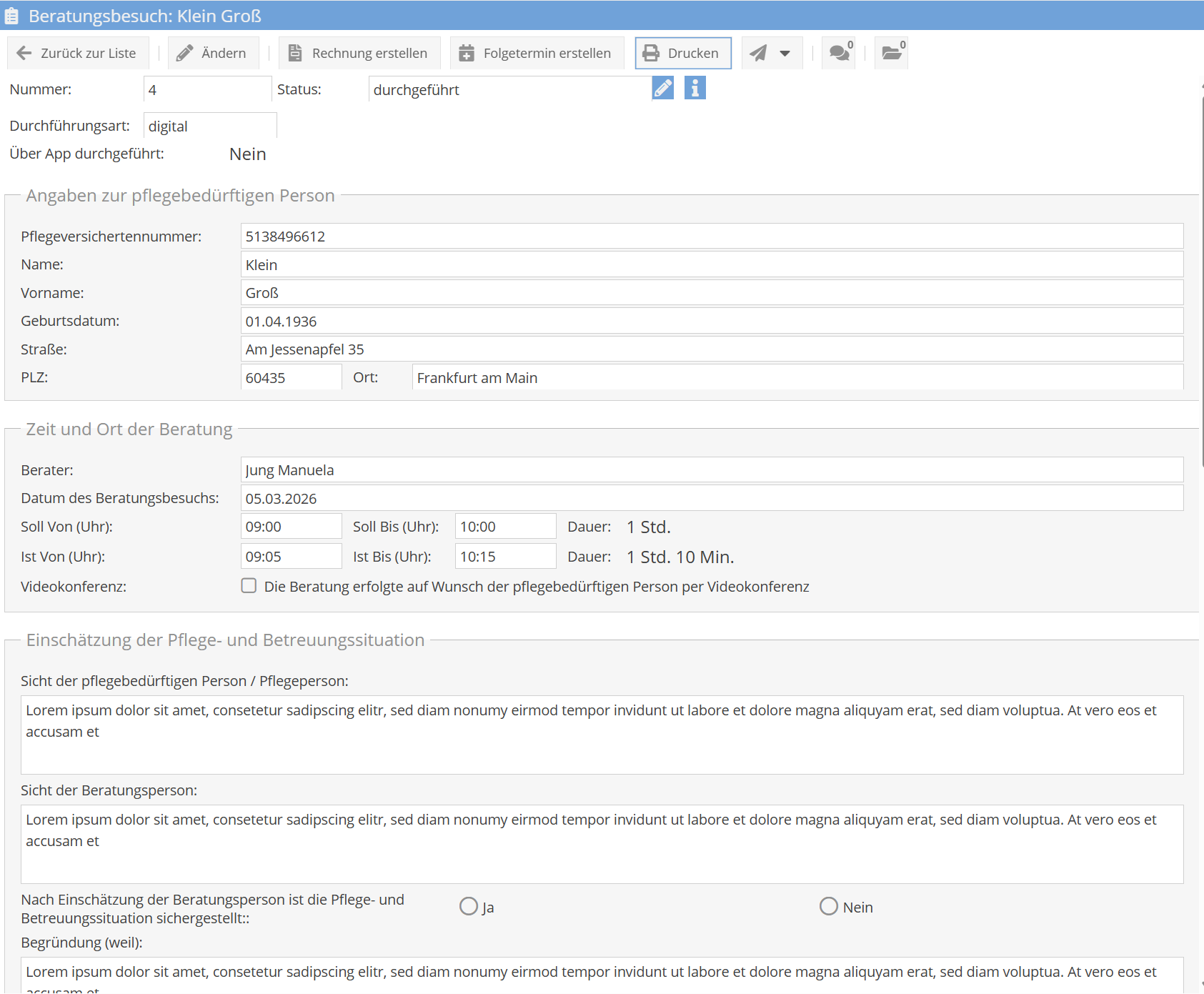 Digitale Durchführung